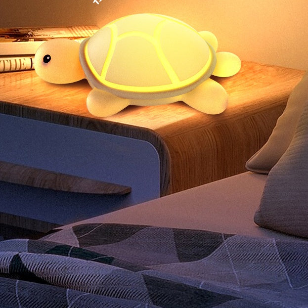 Squishy Silicone Cute Turtle LED Night Light - Perfect Gift for Kids & Girls