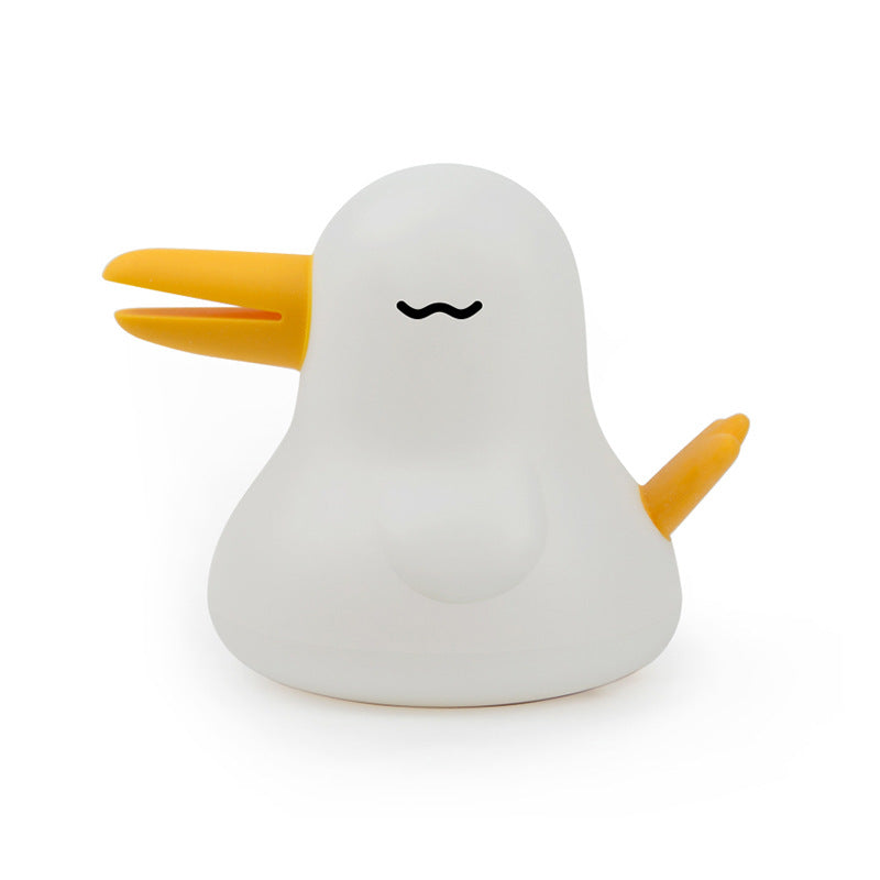 Squishy Silicone Sleep Duck LED Night Light - Perfect Gift for Kids & Girls