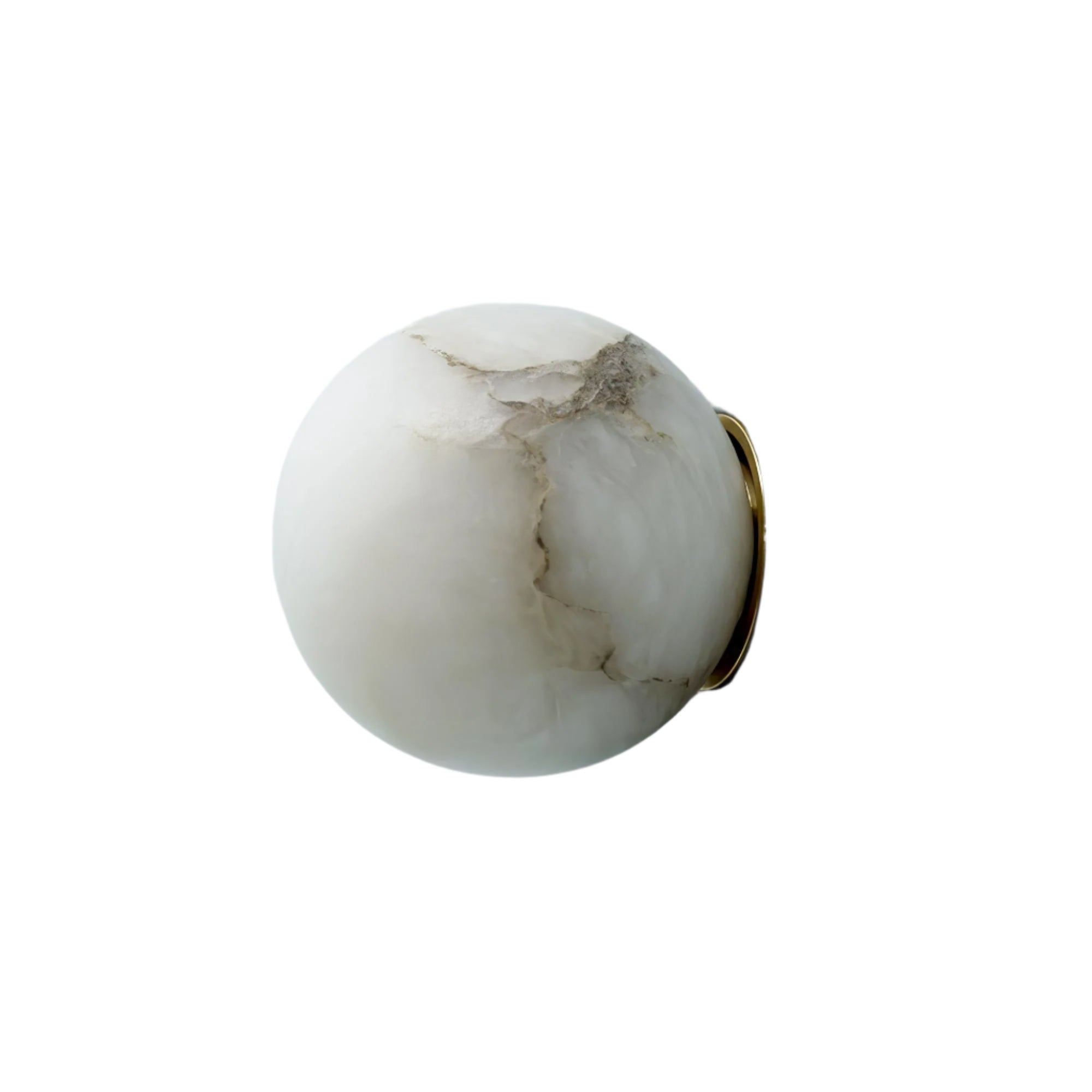 Japandi Marble Orb Wall Sconce LED 1-Light