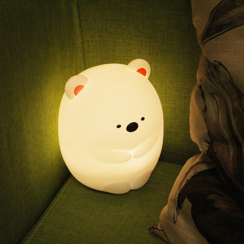 Squishy Siliconen Knuffelbeer LED Nachtlampje - Perfect Cadeau voor Kinderen & Meisjes