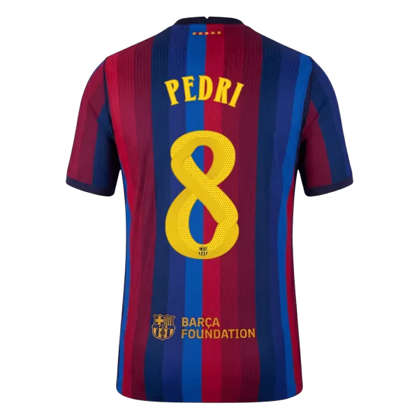 PEDRI #8 Barcelona Home Match Jersey Player Version 2026/27 - UCL Font - Image 1
