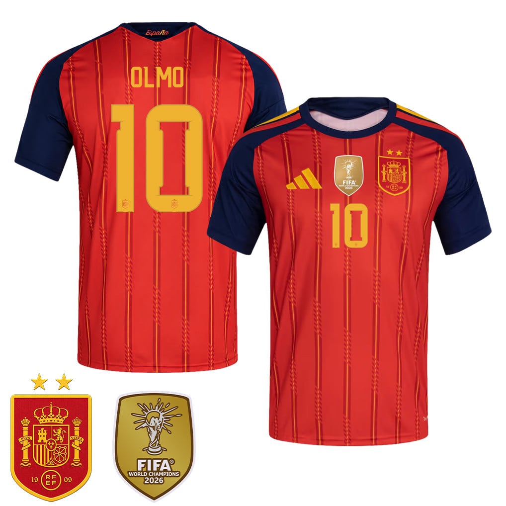 Spain 2026 Two-Star World Cup Champions Men's Home Jersey – Dani Olmo #10