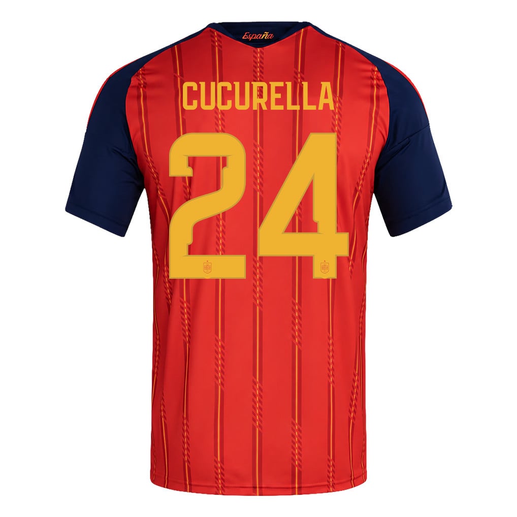 Spain 2026 Two-Star World Cup Champions Men's Home Jersey – Marc Cucurella #24
