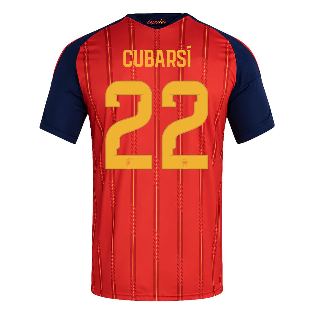 Spain 2026 Two-Star World Cup Champions Kids Home Jersey – Pau Cubarsí #22