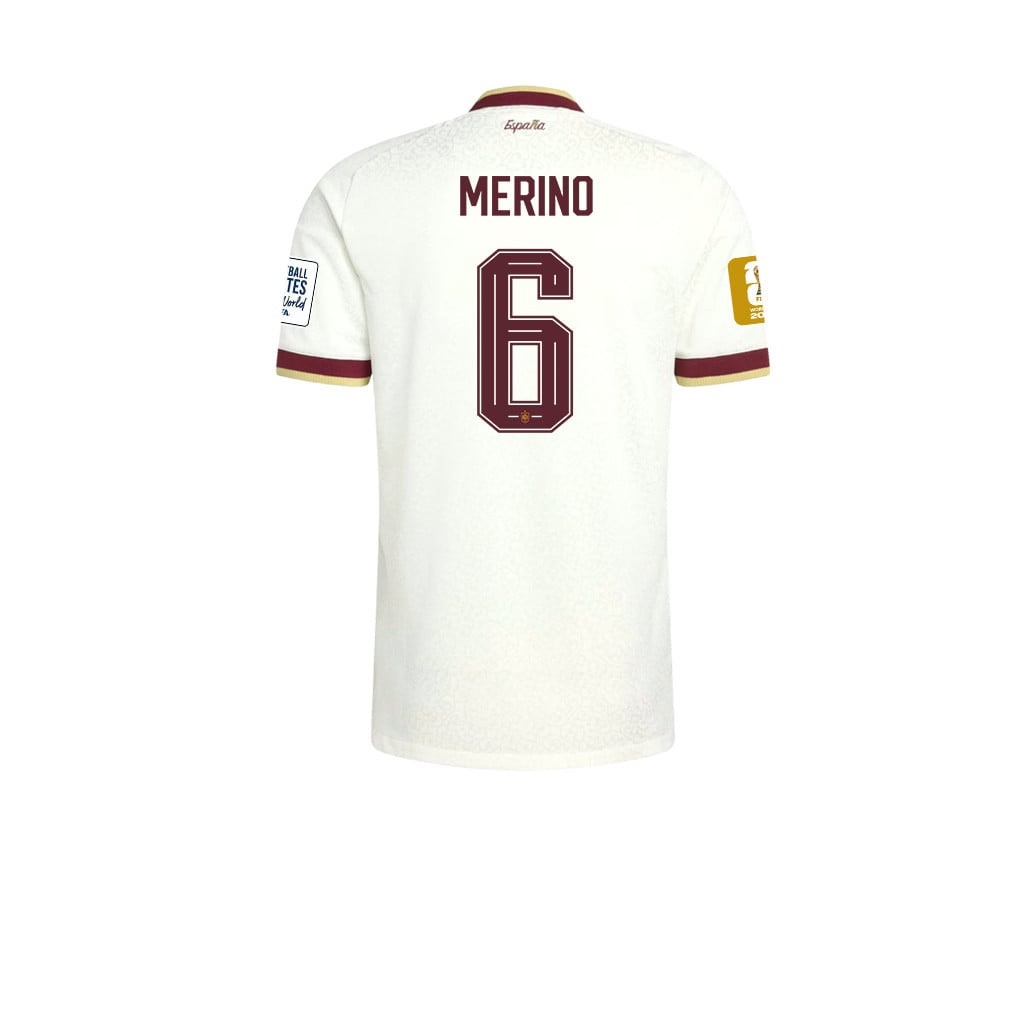 Spain 2026 Two-Star World Cup Champions Kids Away Jersey – Mikel Merino #6