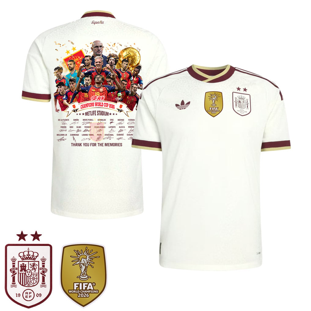 Spain 2026 Two-Star World Cup Thanks for the Memories Kids Away Jersey