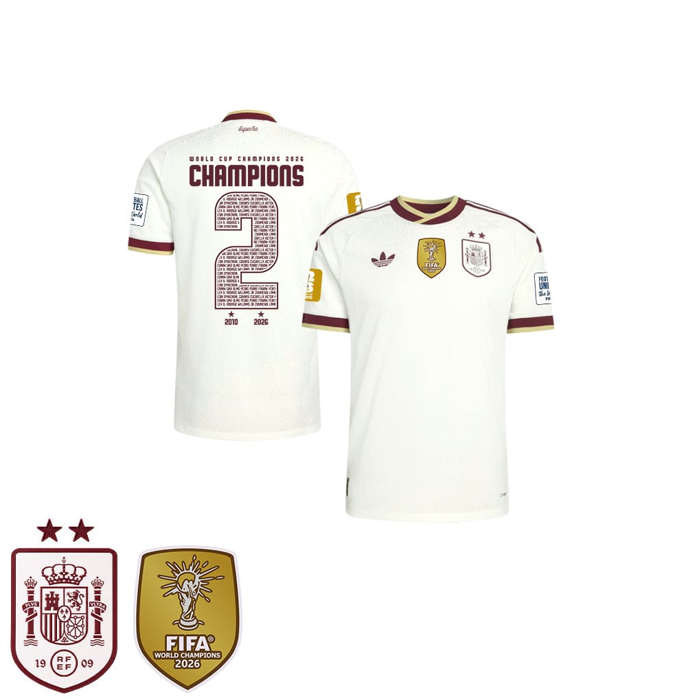 Spain 2026 Two-Star World Cup Champions Kids Away Jersey