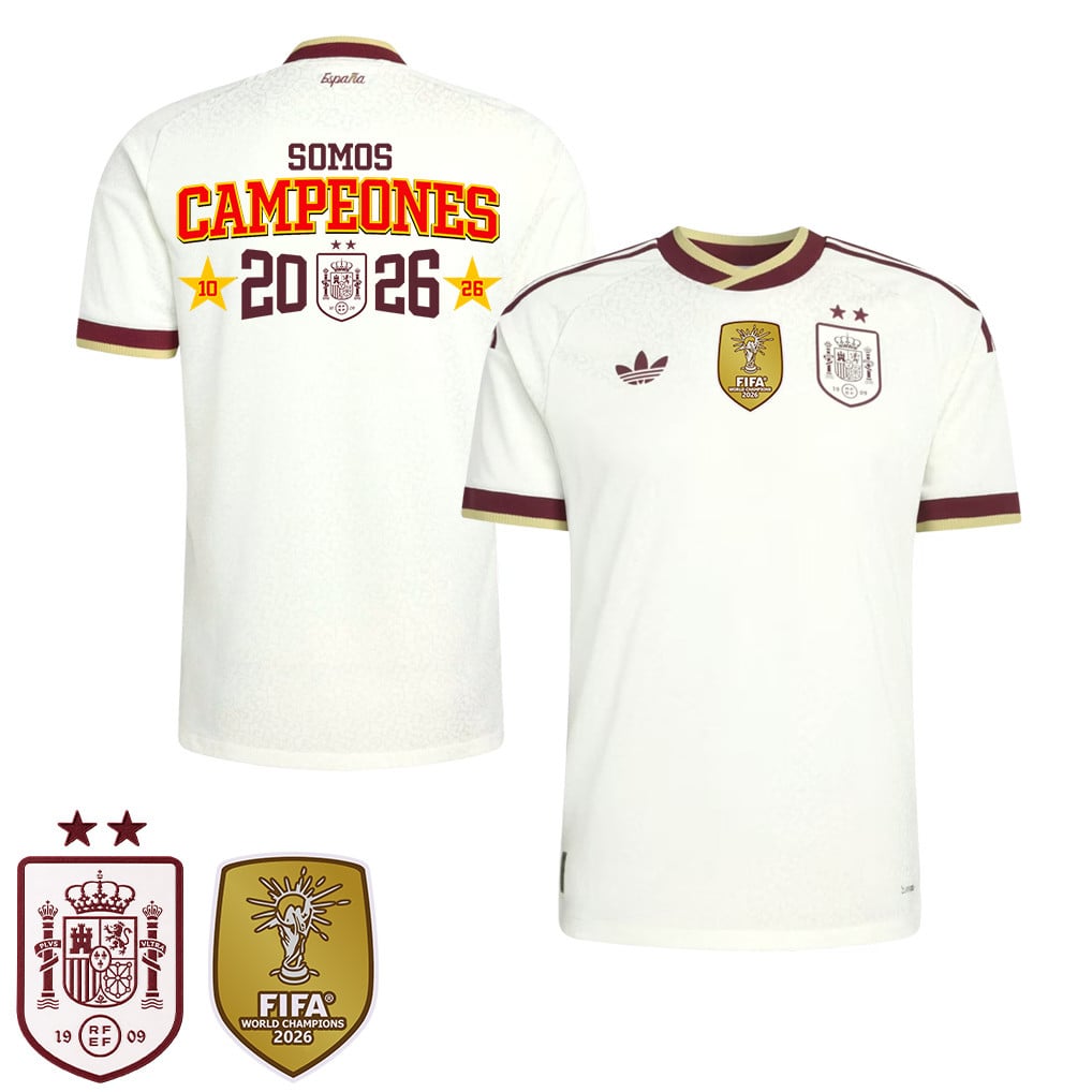 Spain 2026 Two-Star We Are Champions Kids Away Jersey