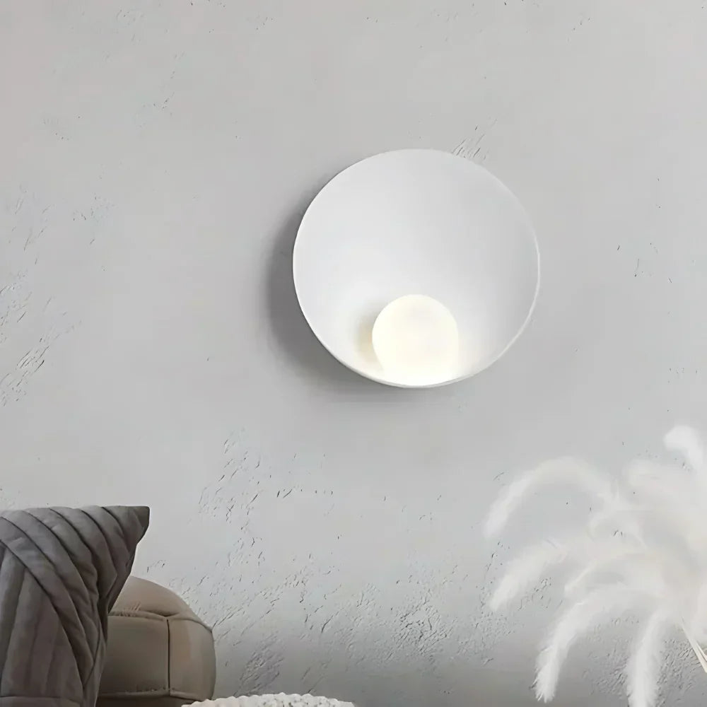 Modern Japandi Resin Bowl Wall Sconce G9 1-Light