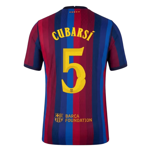 CUBARSÍ #5 Barcelona Home Match Jersey Player Version 2026/27 - UCL Font - Image 1