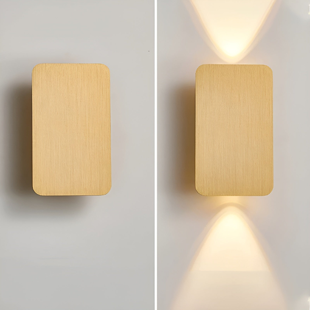 Minimalist Glass Wall Sconce LED 2-Lights