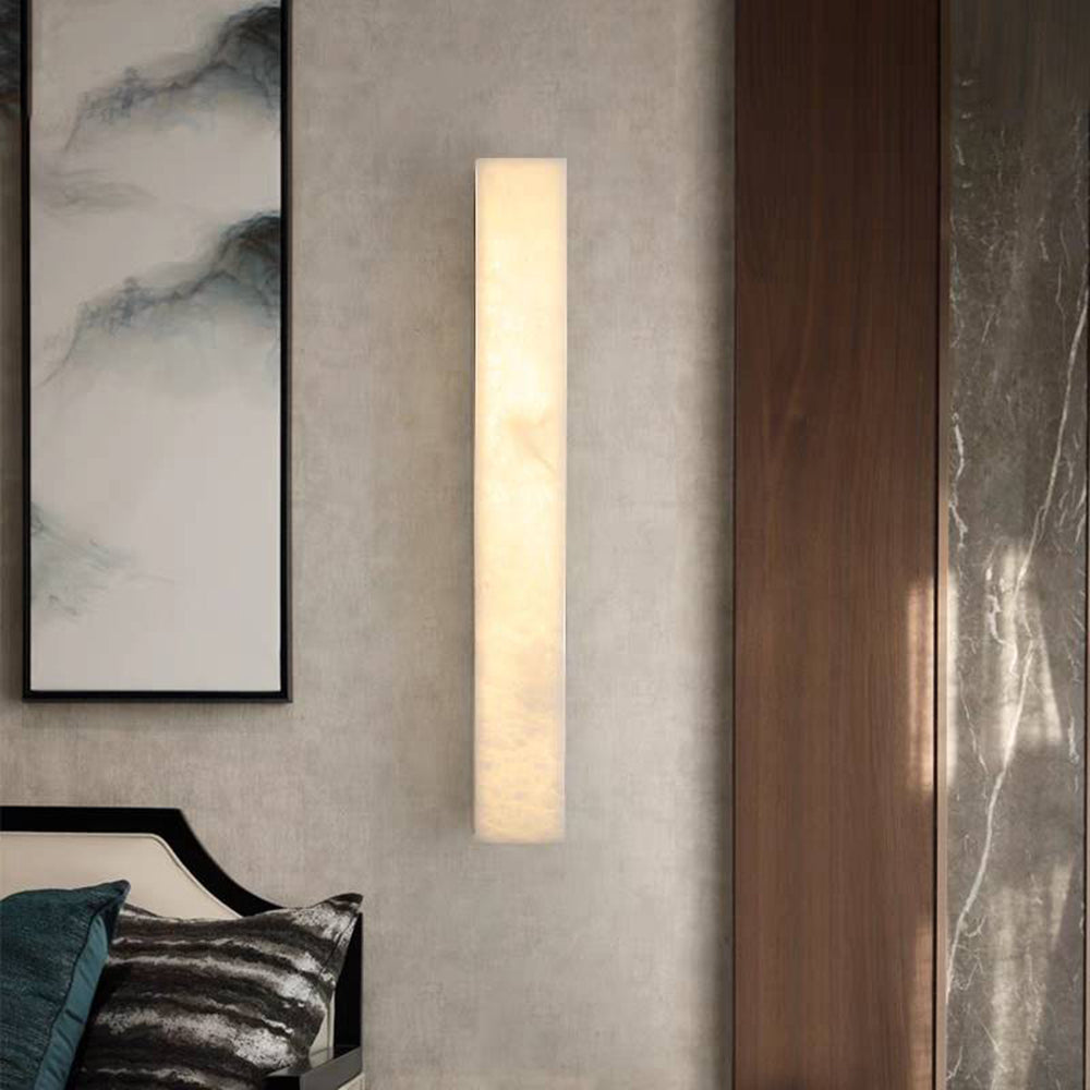 Modern Travertine Stone Cylindrical Outdoor Wall Light LED 1-Light