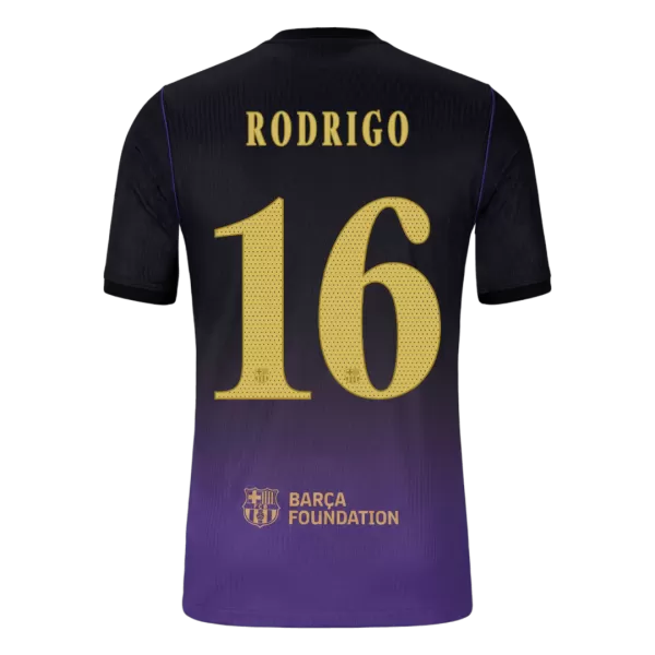 RODRIGO #16 Barcelona Away Match Jersey Player Version 2026/27 - UCL Font - Image 1