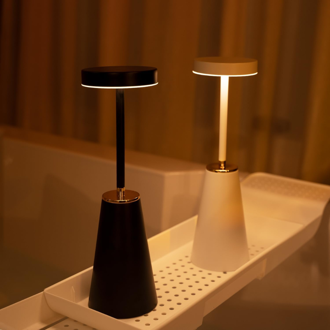 Modern Iron Cone LED Rechargeable Table Lamp 1-Light