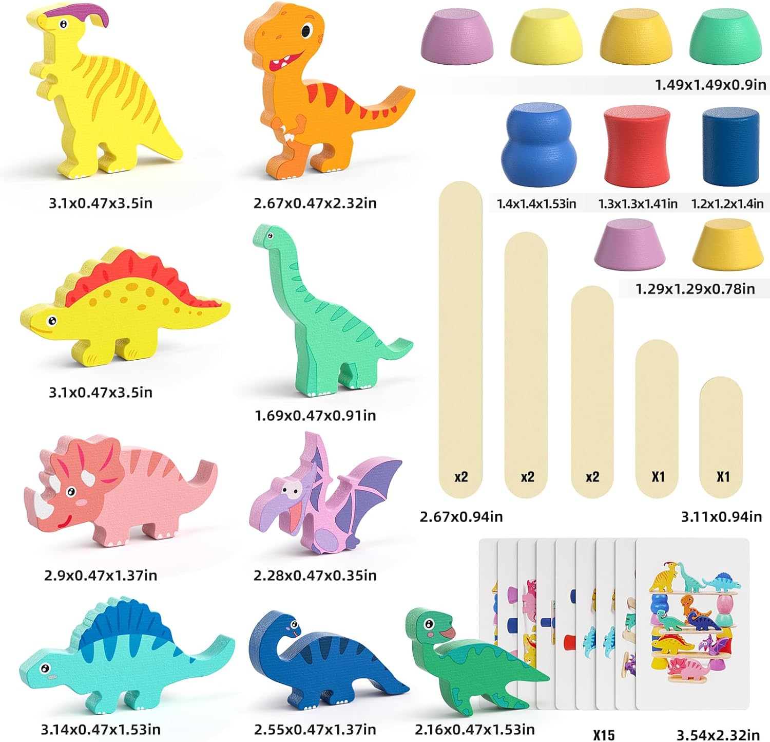 Delizioso Giocattolo Montessori di Ordinamento Dinosauri per Bambini