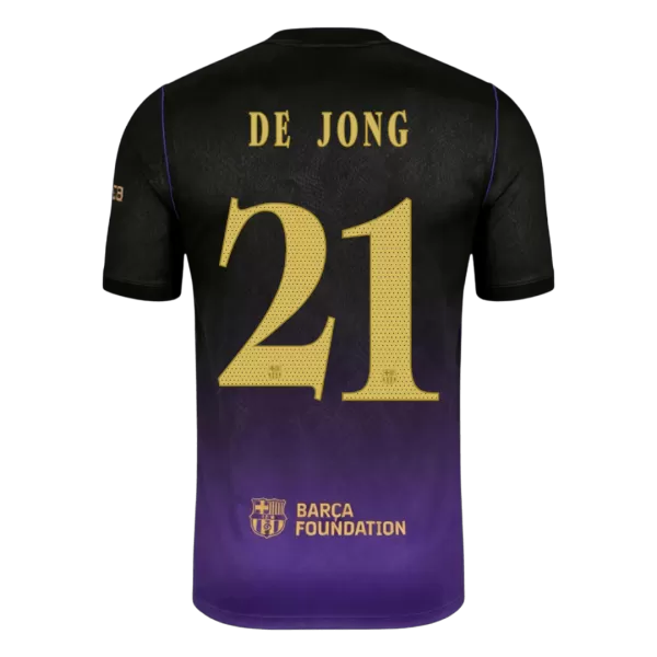 DE JONG #21 Barcelona Away Match Jersey Player Version 2026/27 - UCL Font - Image 1