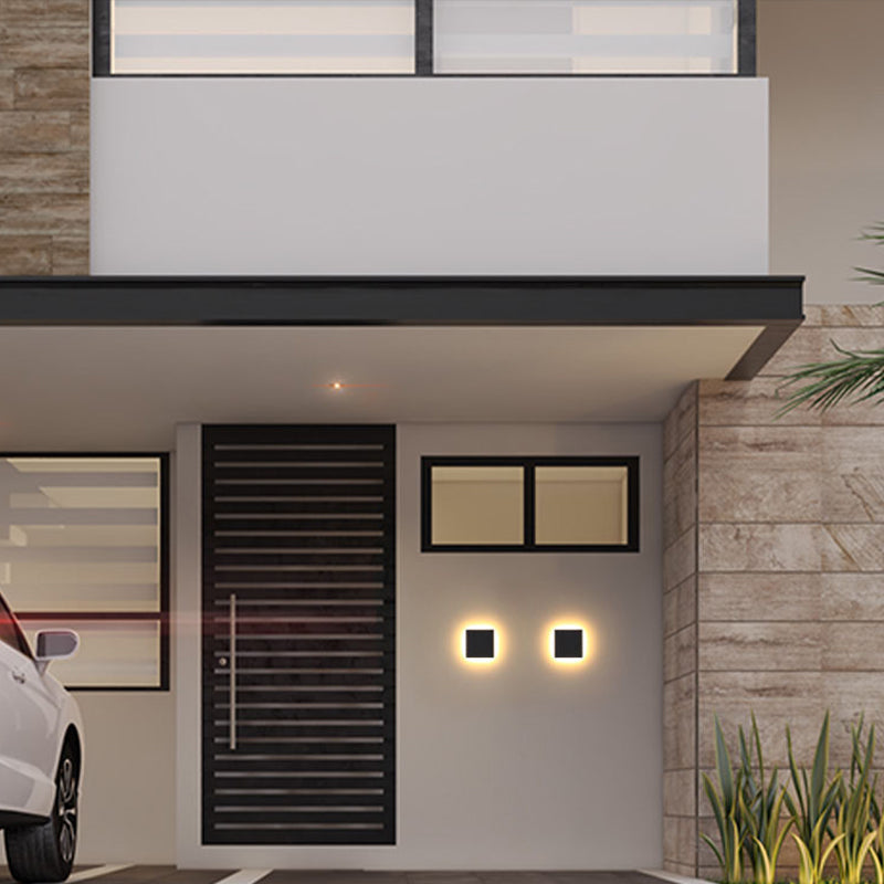 Modern Minimalist Round LED Wall Sconce IP65 Outdoor 1-Light