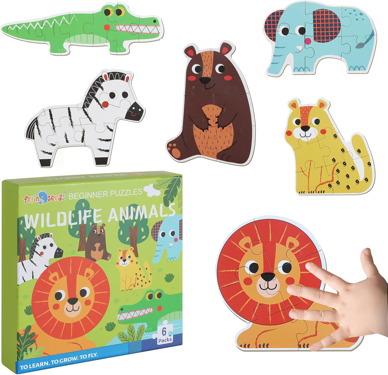 Rompecabezas de madera para niños pequeños