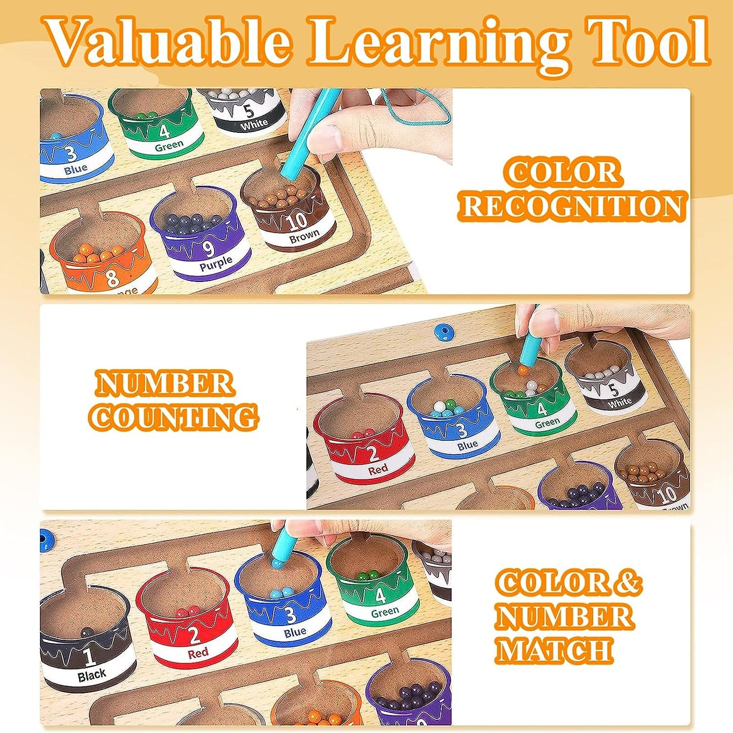 Color & Number Magnetic Board