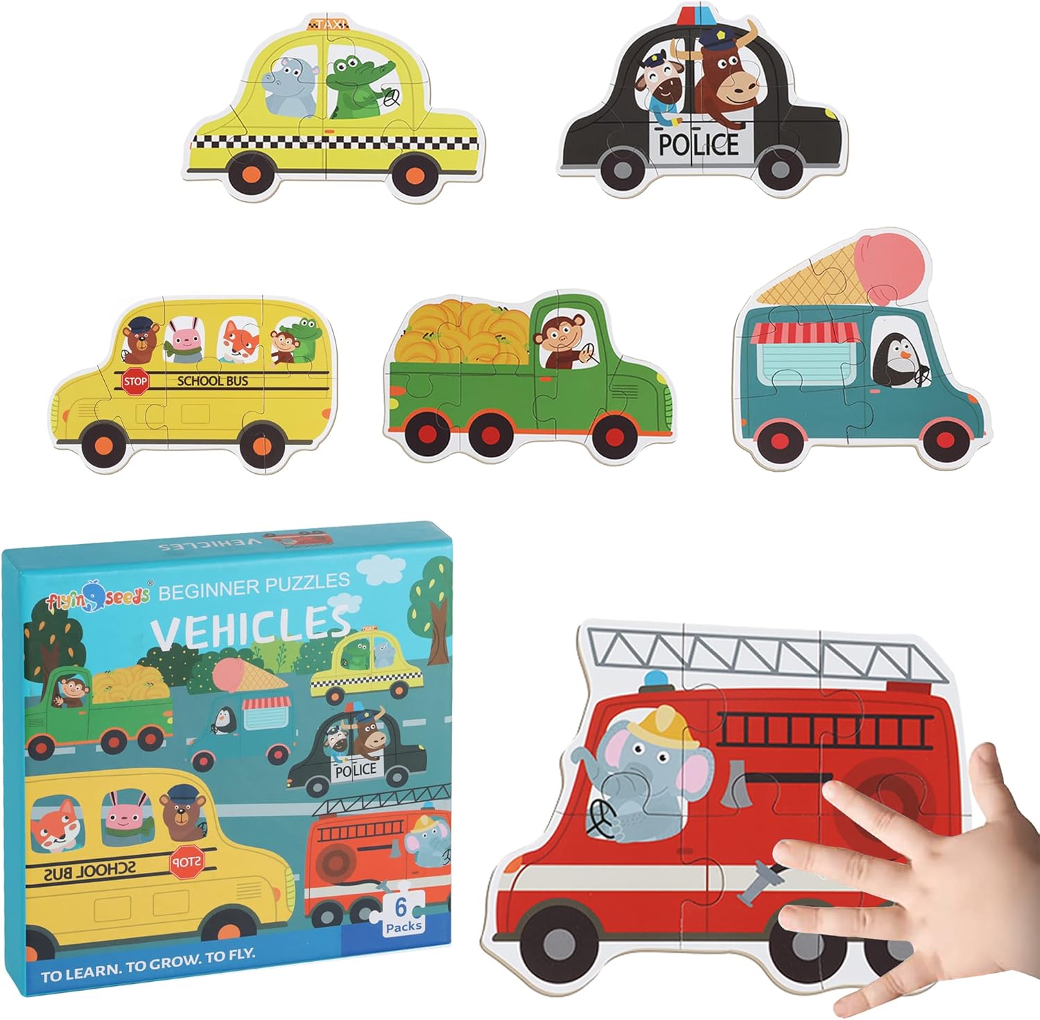 Rompecabezas de madera para niños pequeños