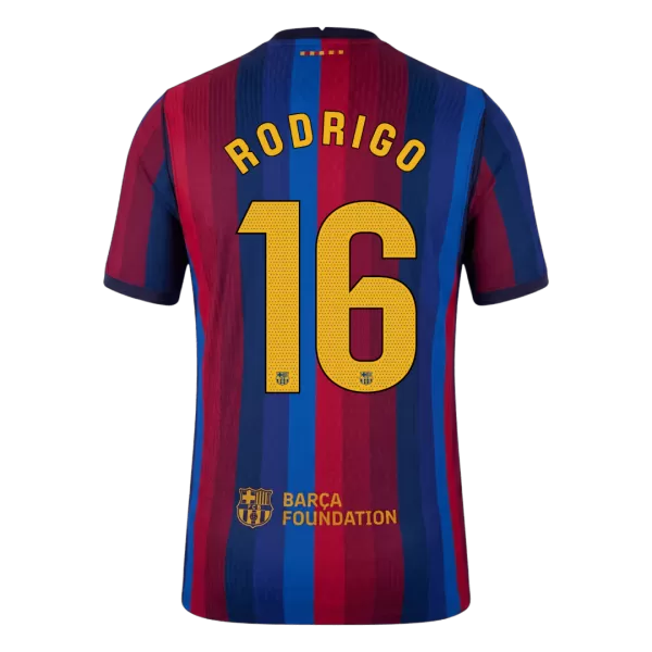 RODRIGO #16 Barcelona Home Match Jersey Player Version 2026/27 - Image 1