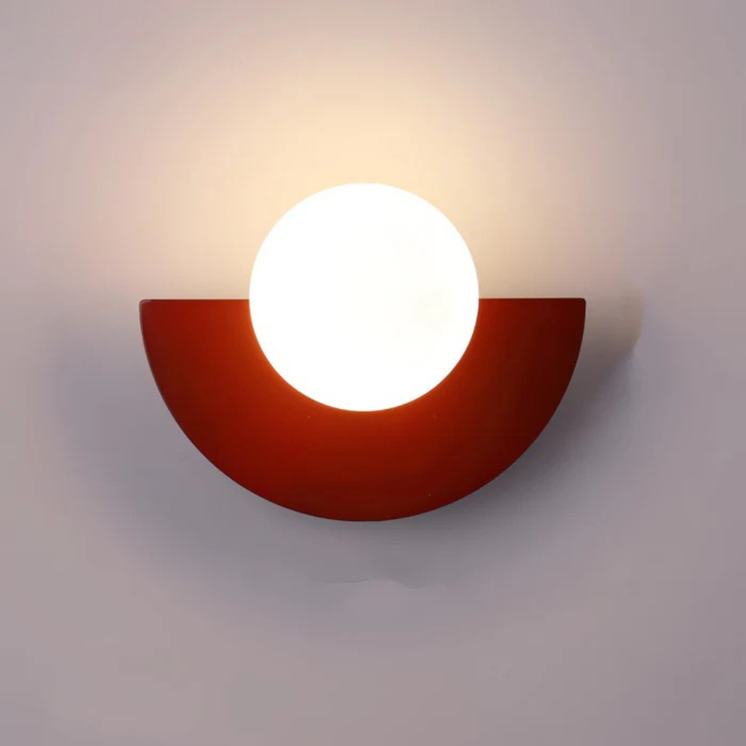 Modern Minimalist Glass Globe Wall Sconce LED 1-Light
