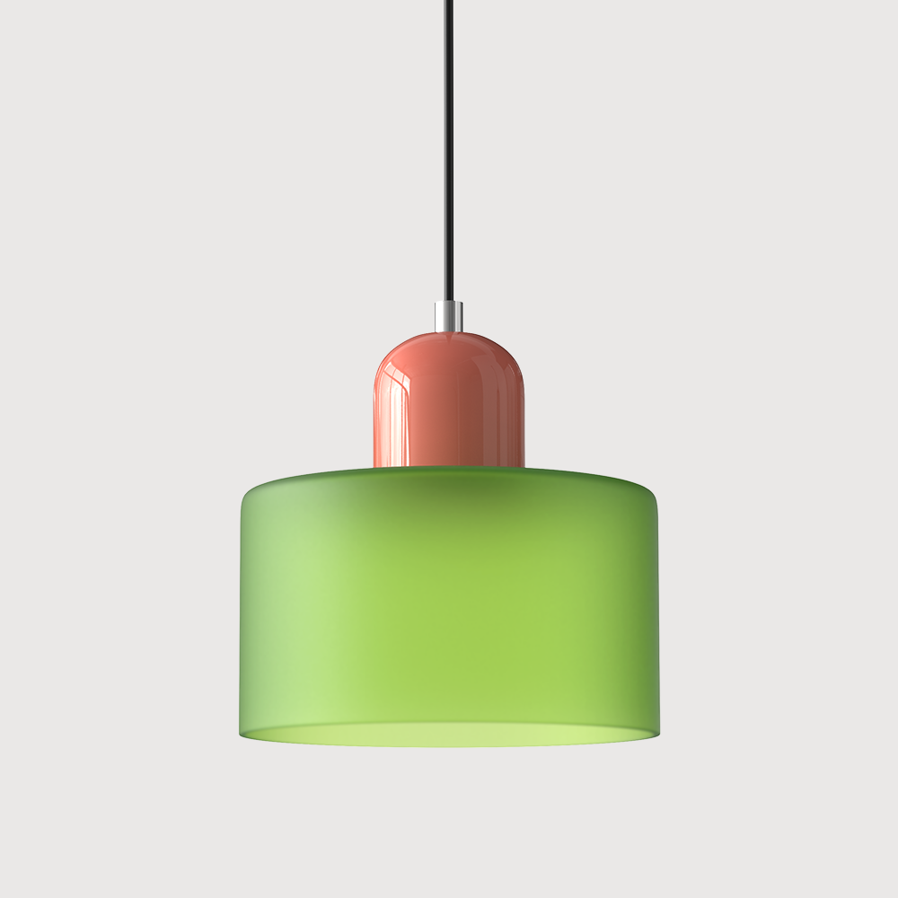 Bauhaus Glass Cylinder Pendant Light LED 1-Light