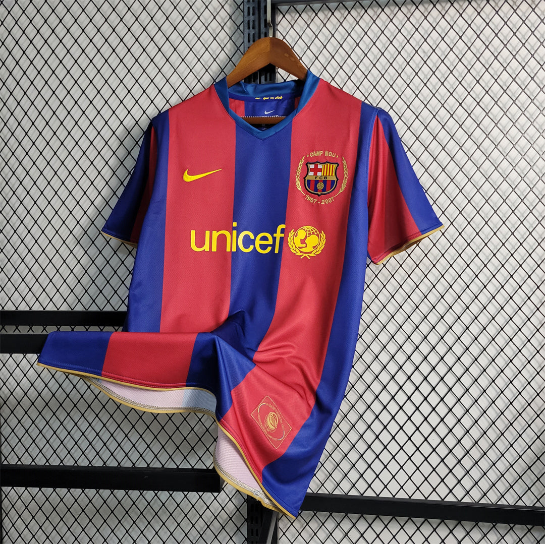 Ronaldinho Barcelona Home 50th Camp Nou 2007/08 Jersey