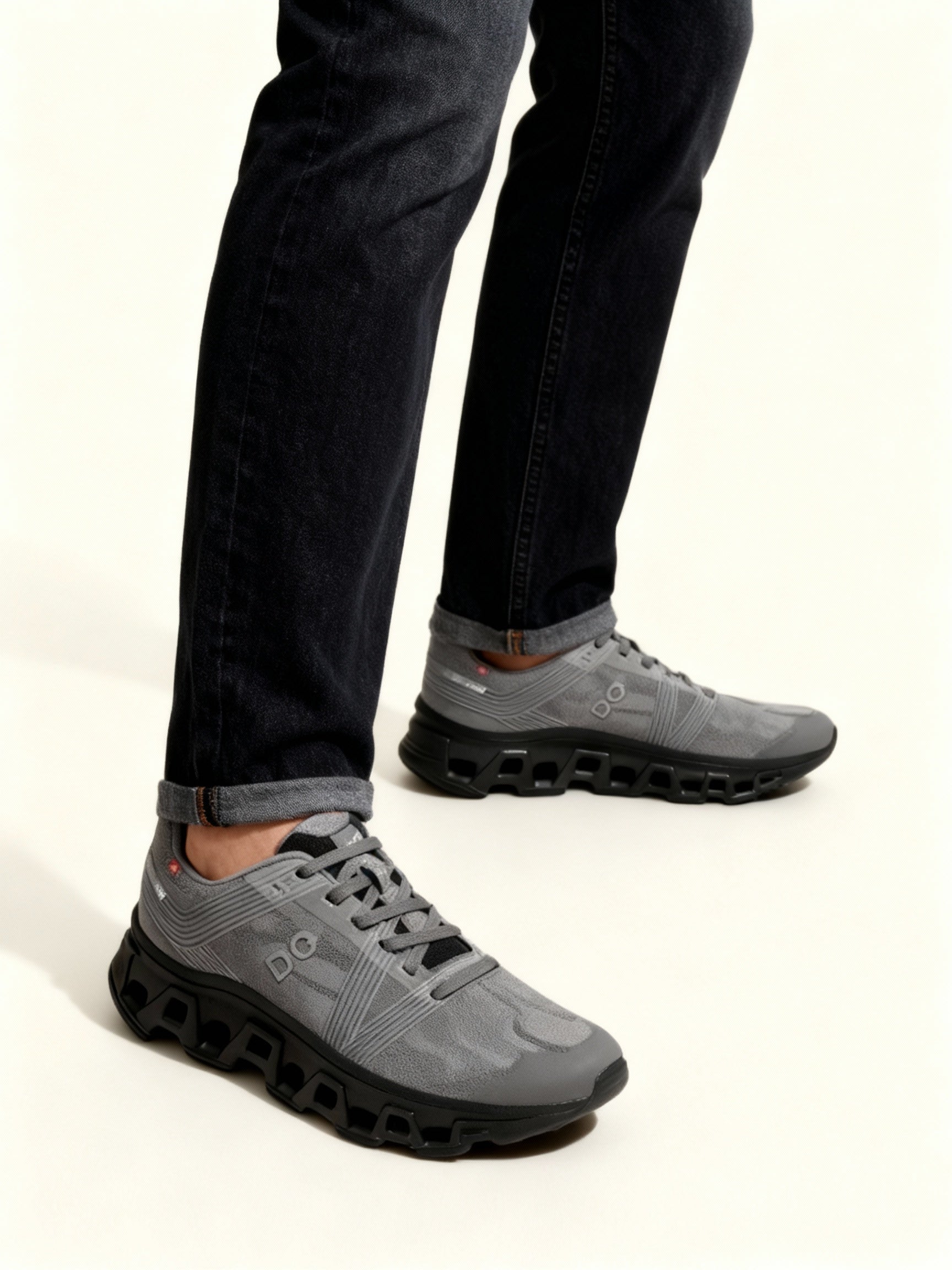 Puili Men's Sneakers | Cotton Fabric Upper | Breathable, Lightweight, Lace-Up