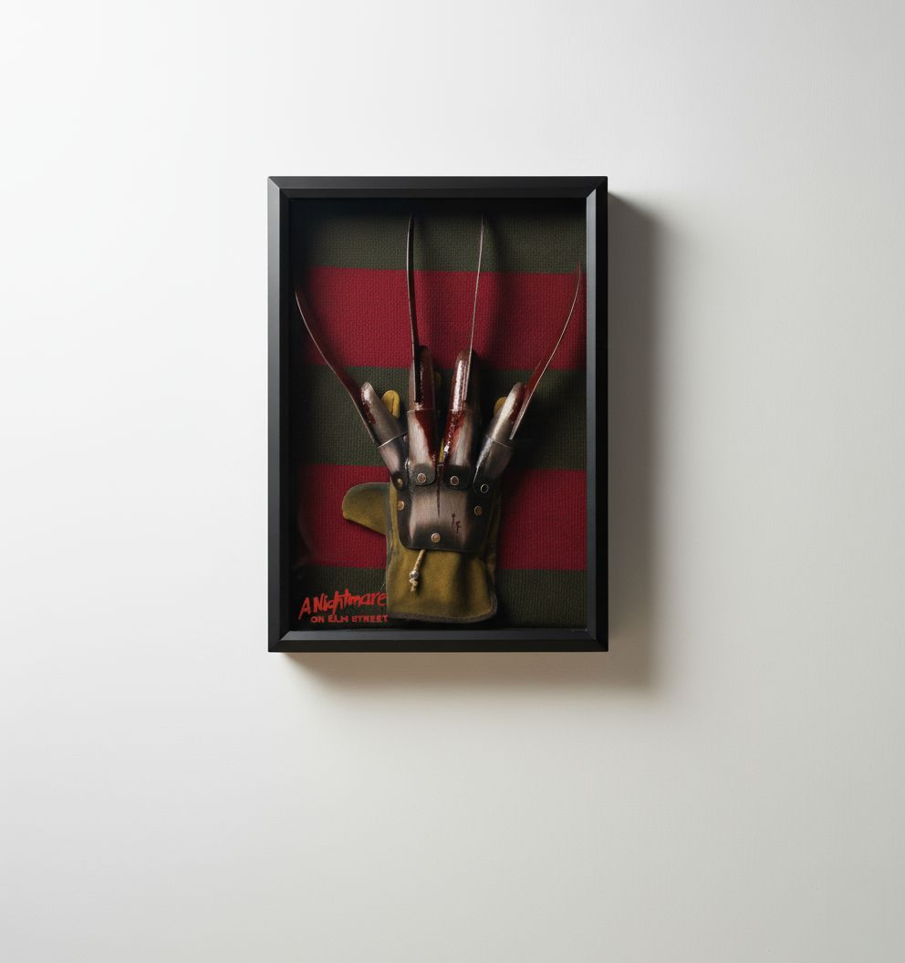 Puili | Freddy Krueger Glove & Sweater Shadow Box | A Nightmare on Elm Street Prop Replica