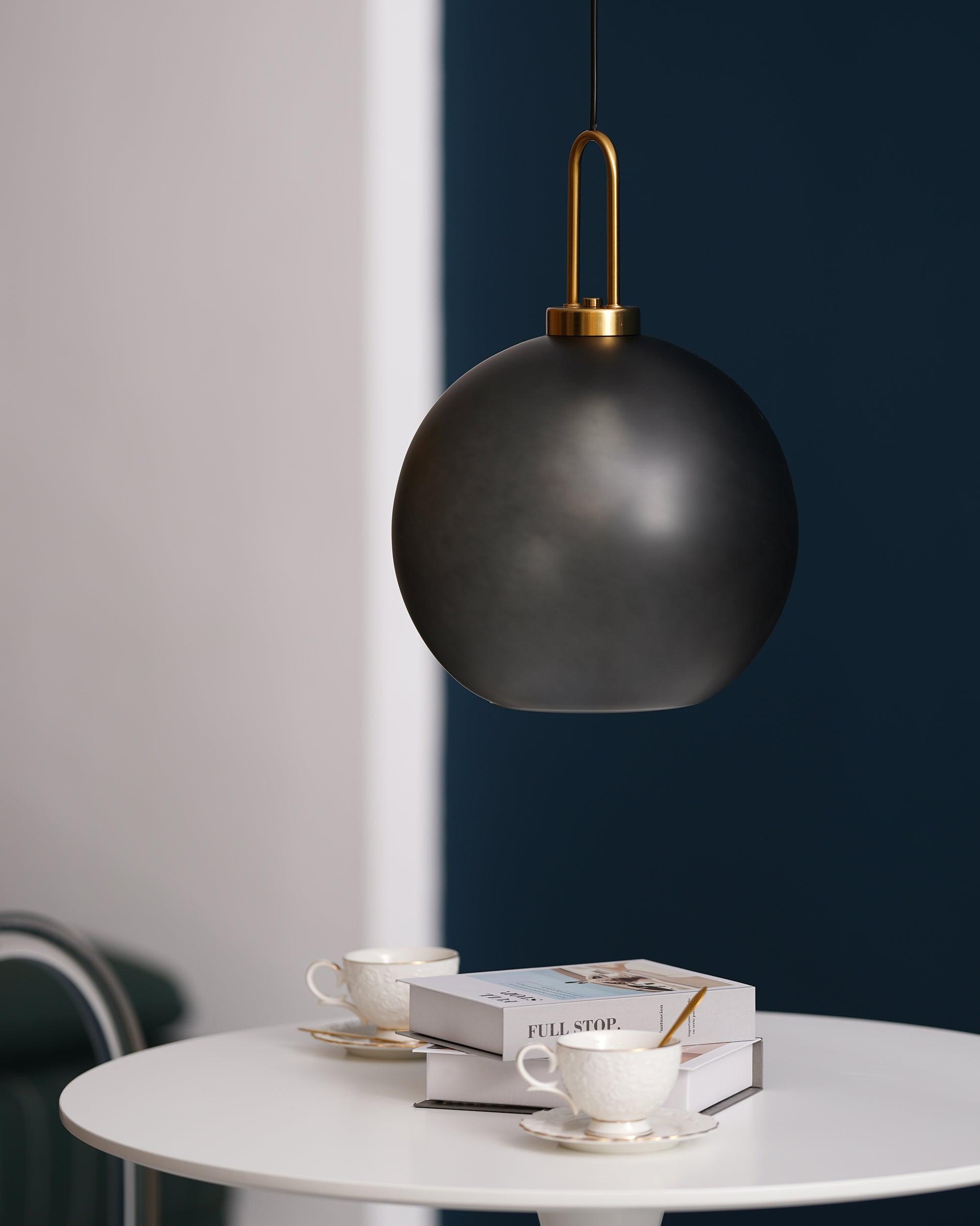 Modern Cylinder Glass Brass Pendant Light 1-Light