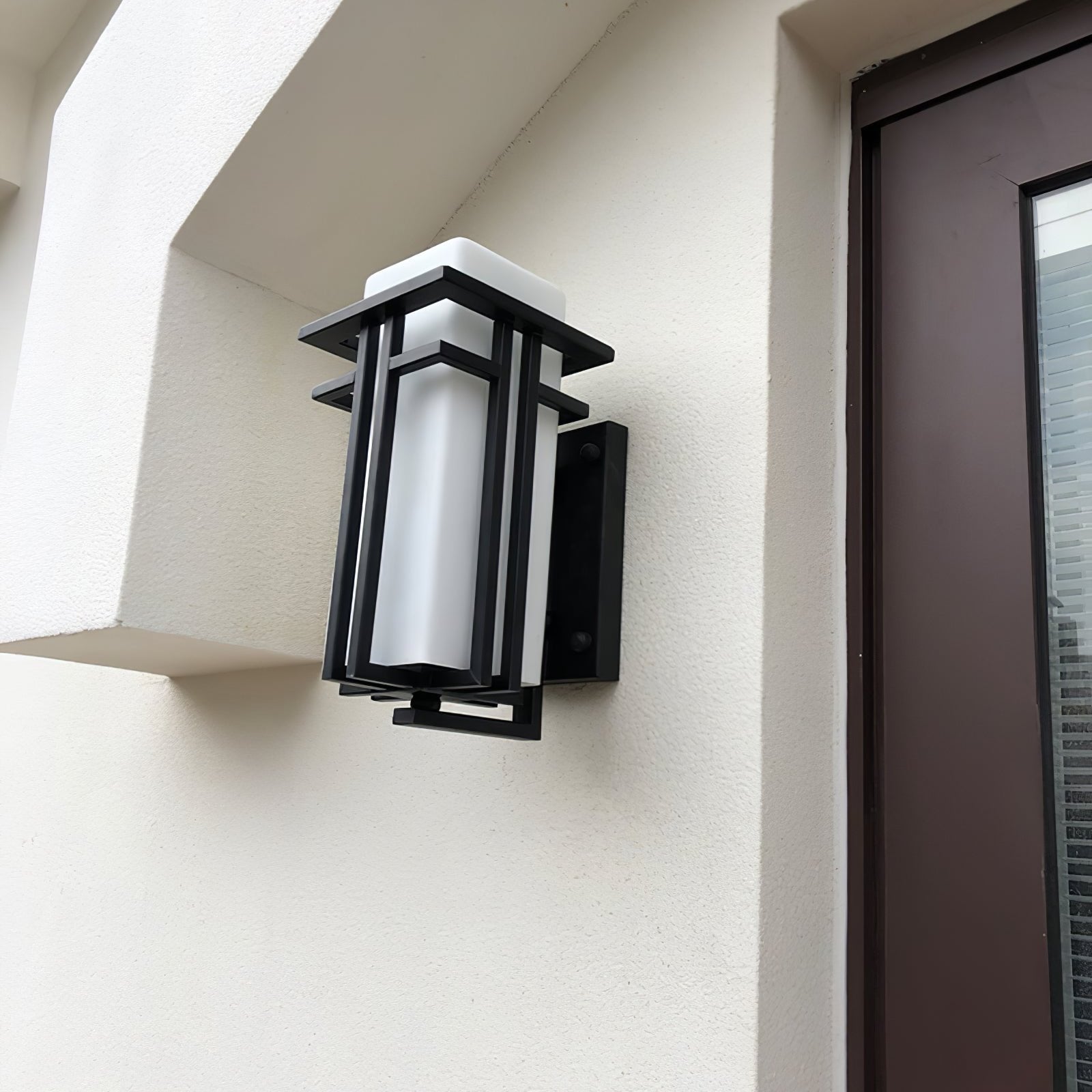 Retro Industrial Iron Glass Outdoor Wall Light LED 1-Light