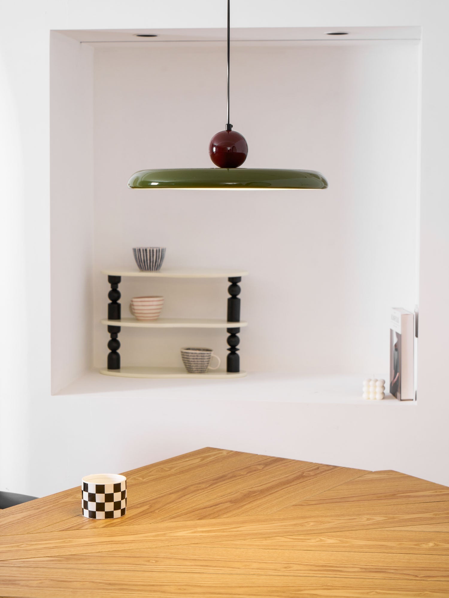 Modern Disc LED Plug-in Pendant Light 1-Light
