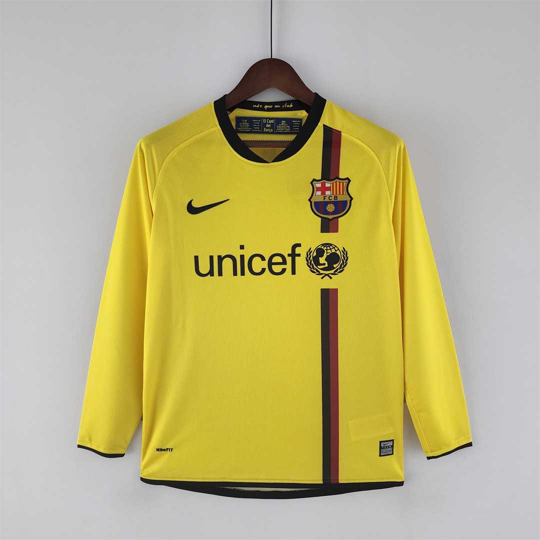 Messi Barcelona Away Long Sleeve 2008/09 Jersey