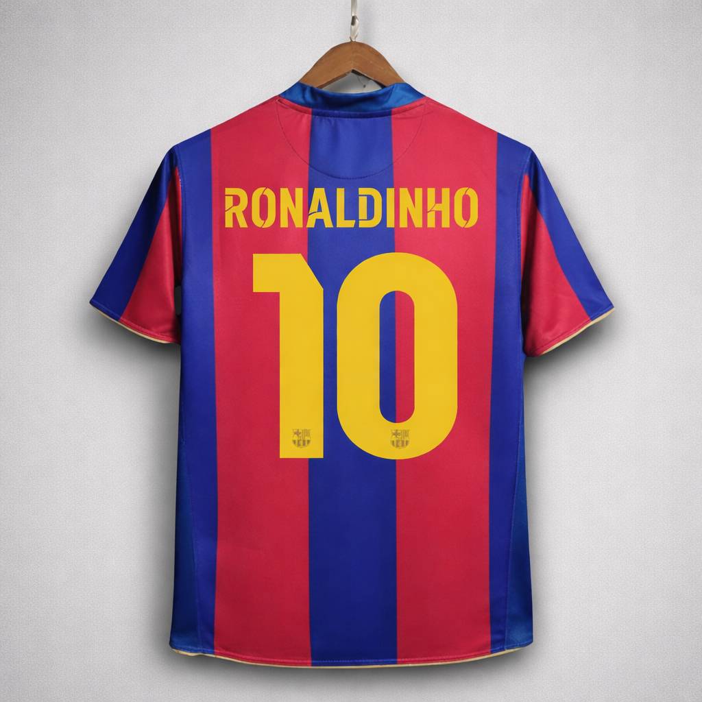 Ronaldinho Barcelona Home 50th Camp Nou 2007/08 Jersey