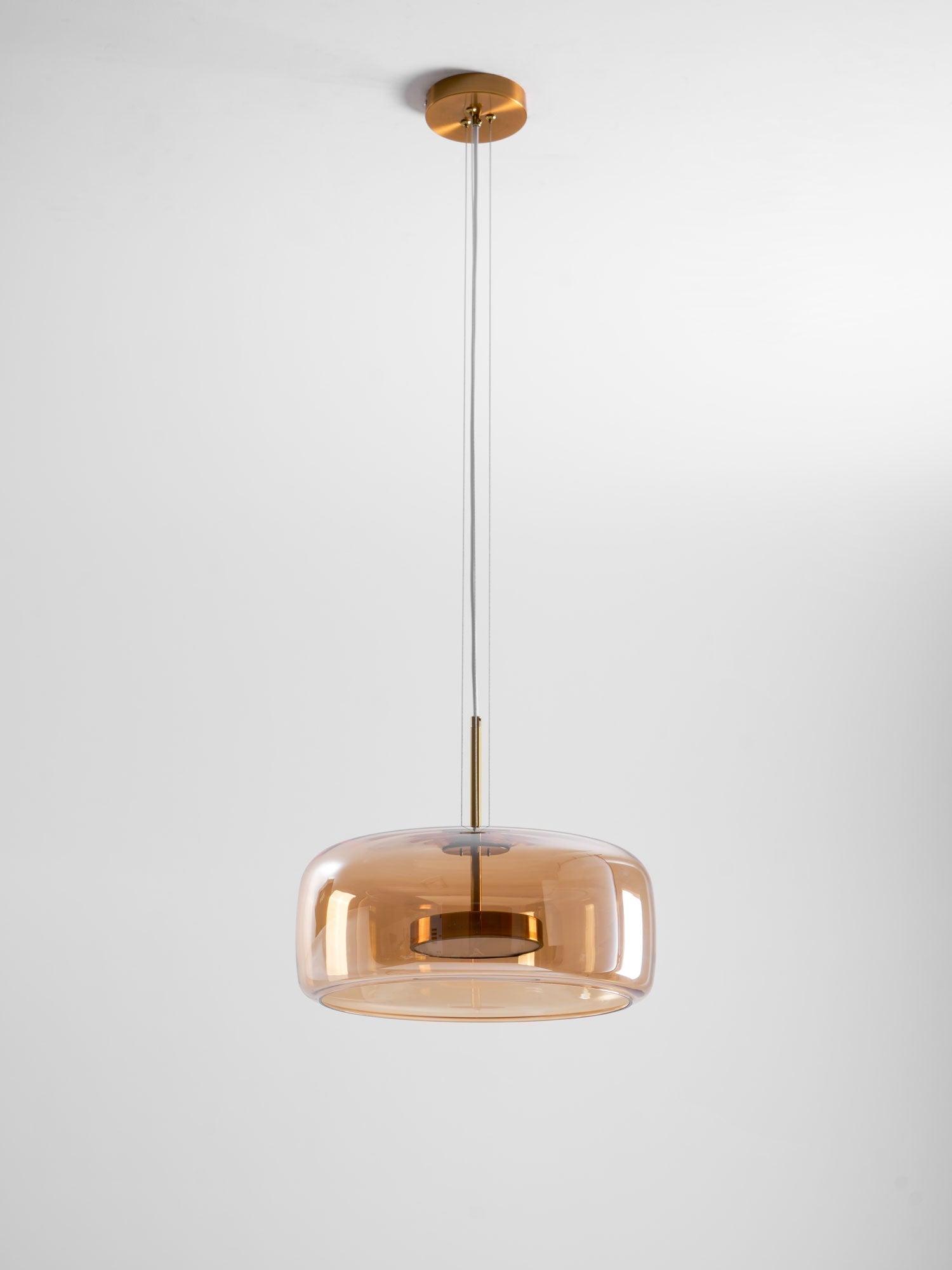 Modern Smoked Glass Dome LED Pendant Light 1-Light