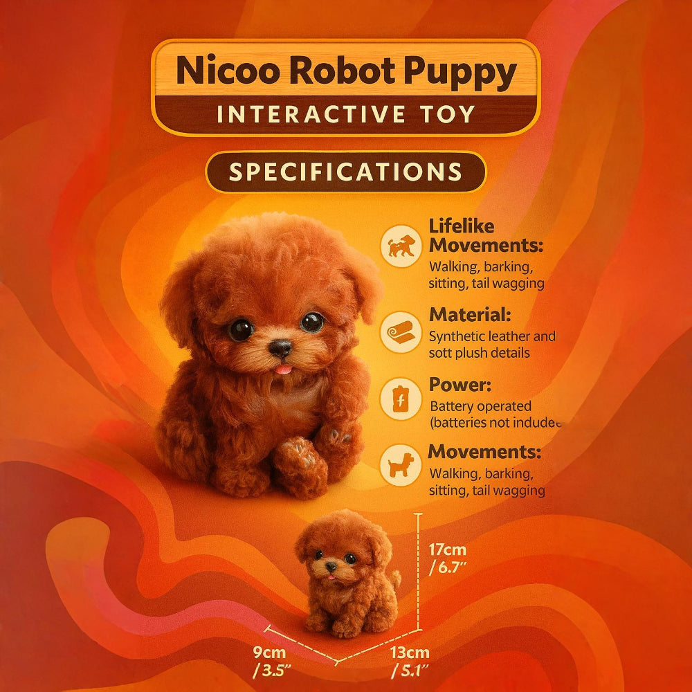 Puili | Nicoo Robot Puppy Interactive Toy Realistic Lifelike Dog for Kids