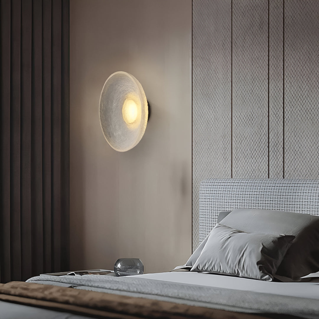 Modern Minimalist Resin Round Wall Sconce LED 1-Light