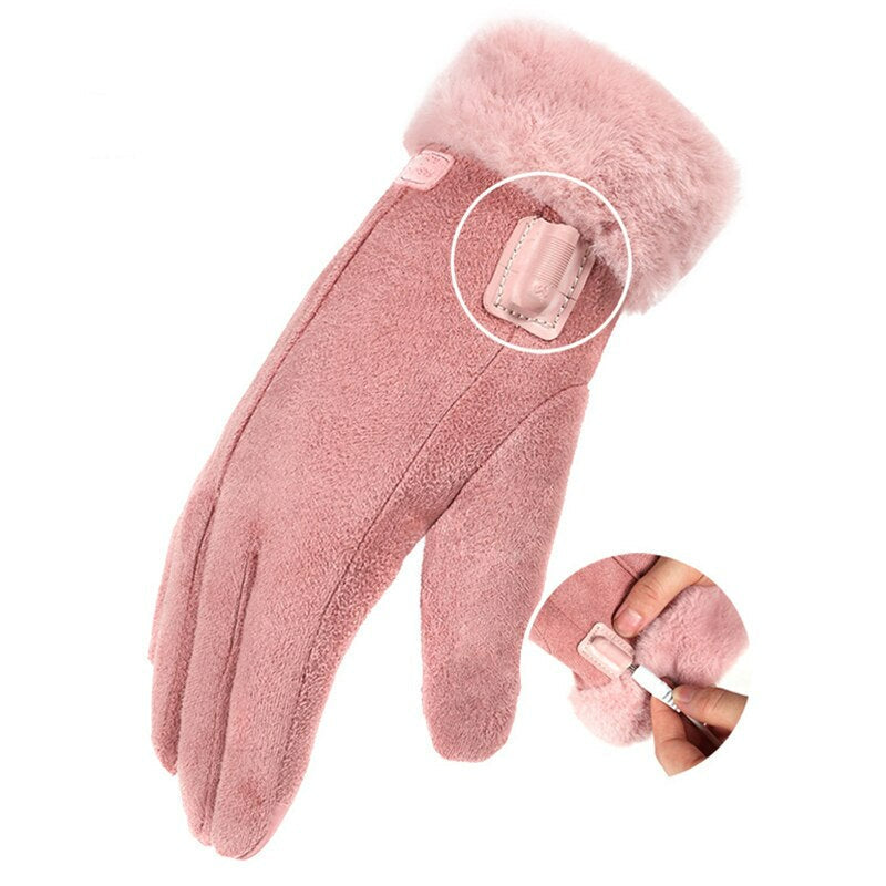 Electric Heated Gloves 5000mAh Adjustable Heat, All-Day Warmth, Touch Use