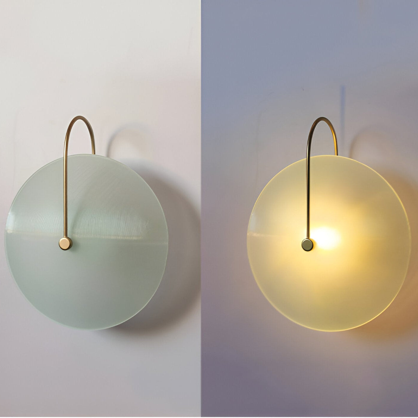 Postmodern Nordic Frosted Glass Round Wall Sconce LED 1-Light