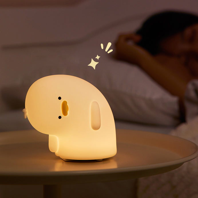Lampada notturna LED anatra dal collo storto divertente e carina
