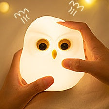 Lampada notturna LED civetta piccola in silicone morbido - Regalo perfetto per bambini e ragazze