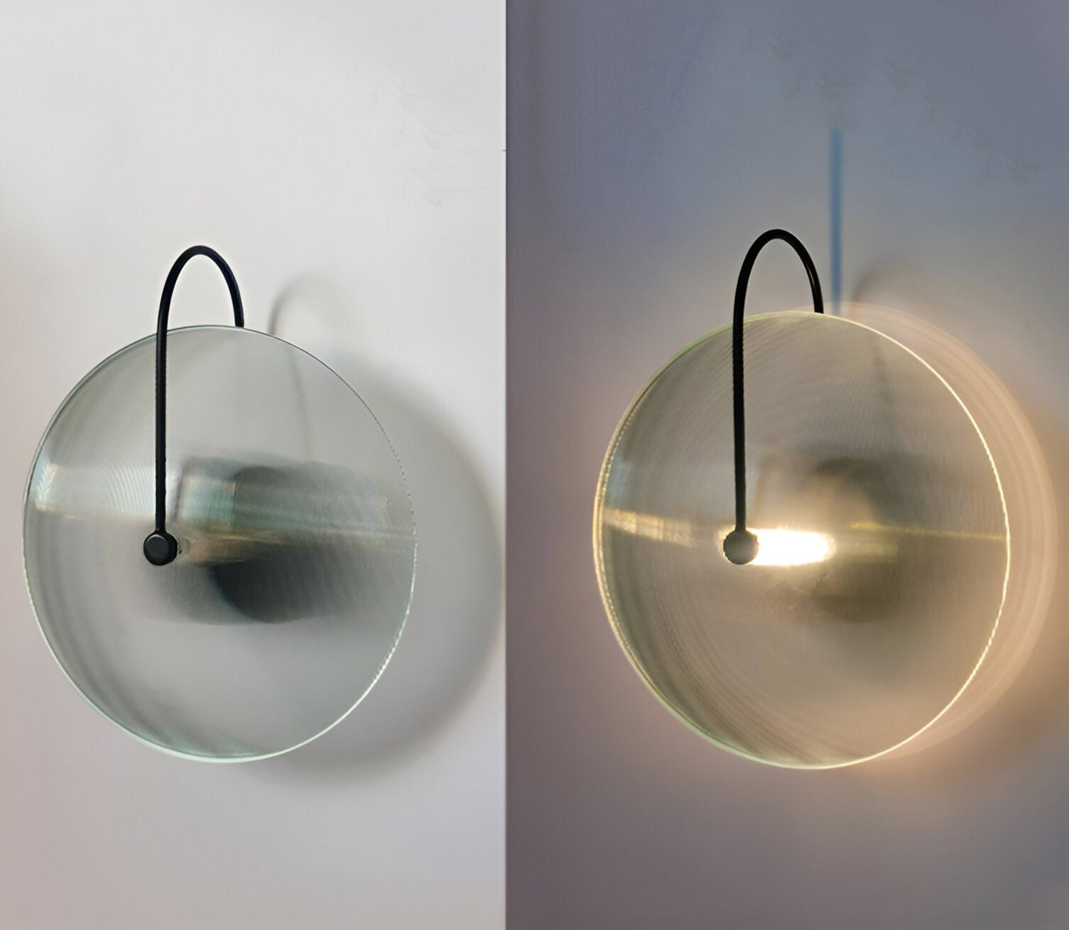 Postmodern Nordic Frosted Glass Round Wall Sconce LED 1-Light