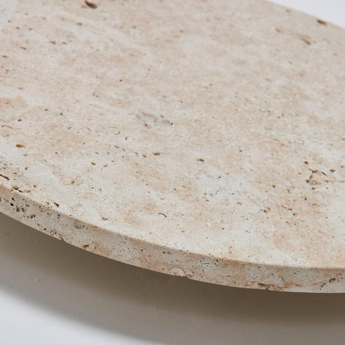 Minimalist Travertine Round Wall Sconce LED 1-light