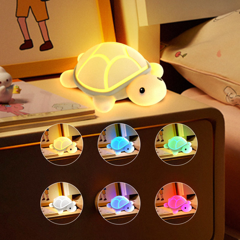 Squishy Siliconen Schattige Schildpad LED Nachtlampje - Perfect Cadeau voor Kinderen & Meisjes