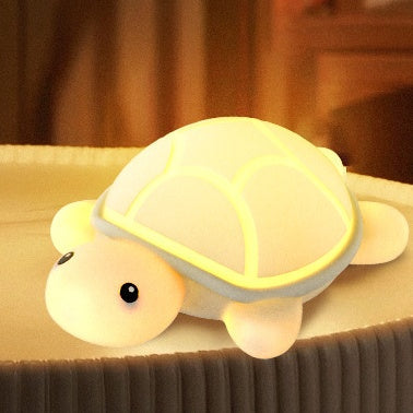 Squishy Silicone Cute Turtle LED Night Light - Perfect Gift for Kids & Girls