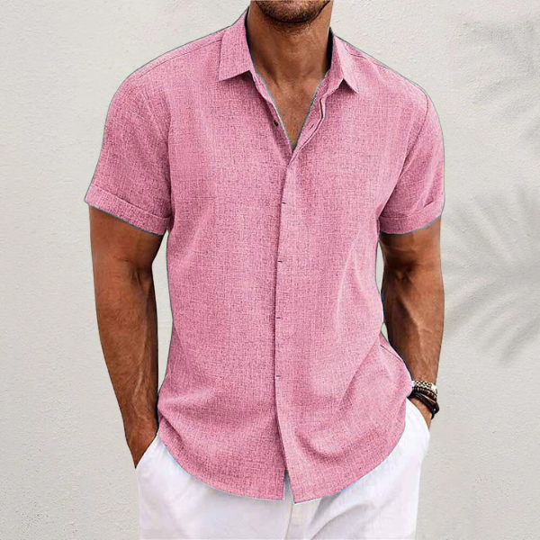 Oliver | short-sleeve shirt in cotton and linen