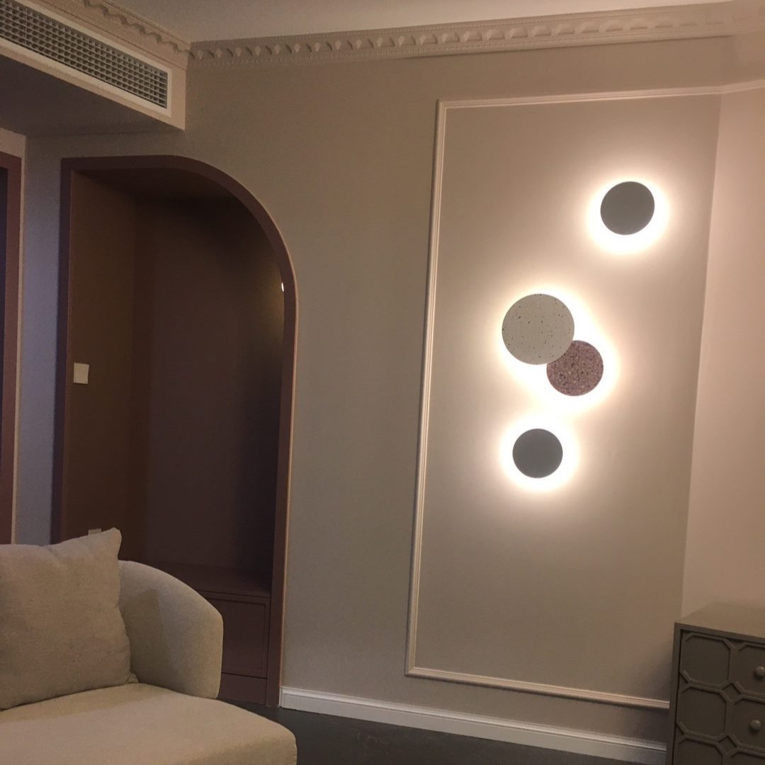 Modern Terrazzo Round Wall Sconce LED 1-Light