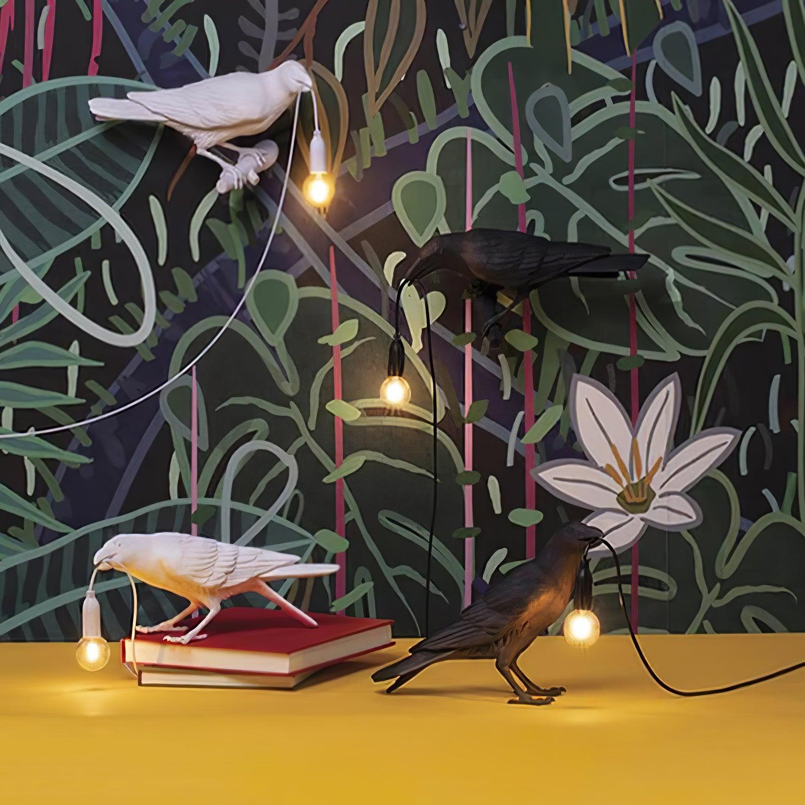 Creative Raven Resin LED Plug-In Table Lamp 1-Light