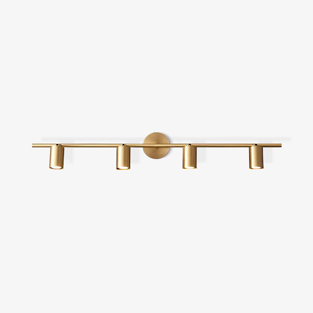 Modern Brass Double Cylinder Adjustable Wall Spotlight